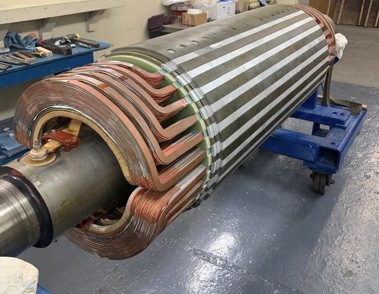 Field Windings of a Generator Rotor
